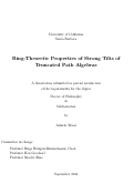 Cover page: Ring-Theoretic Properties of Strong Tilts of Truncated Path Algebras