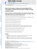 Cover page: Final survival analysis of topotecan and paclitaxel for first-line treatment of advanced cervical Cancer: A NRG oncology randomized study