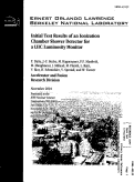 Cover page: Initial Test Results of an Ionization Chamber Shower Detector for a LHC Luminosity Monitor