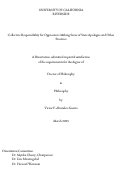 Cover page: Collective Responsibility for Oppression: Making Sense of State Apologies and Other Practices