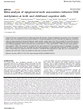 Cover page: Meta-analysis of epigenome-wide associations between DNA methylation at birth and childhood cognitive skills
