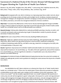 Cover page: Successes of a National Study of the Chronic Disease Self-Management Program