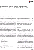 Cover page: Using Comics to Promote Colorectal Cancer Screening in the Asian American and Pacific Islander Communities