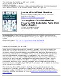 Cover page: Teaching note - CASA volunteerism: Preparing MSW students for public child welfare practice