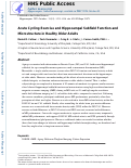 Cover page: Acute cycling exercise and hippocampal subfield function and microstructure in healthy older adults