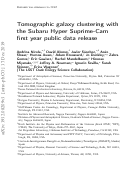 Cover page: Tomographic galaxy clustering with the Subaru Hyper Suprime-Cam first year public data release