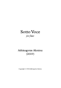 Cover page: Sotto Voce