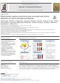 Cover page: Whole genome analyses reveal novel genes associated with chicken adaptation to tropical and frigid environments