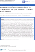 Cover page: Prognostication of prostate cancer based on TOP2A protein and gene assessment: TOP2A in prostate cancer