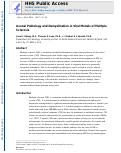 Cover page: Axonal pathology and demyelination in viral models of multiple sclerosis.