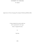Cover page: Applications of Natural Language Processing for Predicting Self-Harm Risk