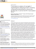 Cover page: Transcriptomic analysis of neuregulin-1 regulated genes following ischemic stroke by computational identification of promoter binding sites: A role for the ETS-1 transcription factor