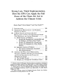 Cover page: Strong Law, Timid Implementation - How the EPA Can Apply the Full Force of the Clean Air Act to Address the Climate Crisis