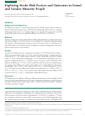 Cover page: Exploring Stroke Risk Factors and Outcomes in Sexual and Gender Minority People.