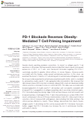 Cover page: PD-1 Blockade Reverses Obesity-Mediated T Cell Priming Impairment