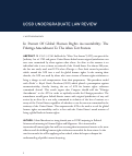 Cover page: In Pursuit Of Global Human Rights Accountability: The Filartiga Amendment To The Alien Tort Statute