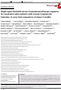 Cover page: Single‐agent ibrutinib versus chemoimmunotherapy regimens for treatment‐naïve patients with chronic lymphocytic leukemia: A cross‐trial comparison of phase 3 studies