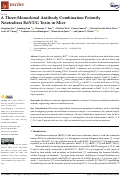 Cover page: A Three-Monoclonal Antibody Combination Potently Neutralizes BoNT/G Toxin in Mice