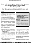 Cover page: Breast Milk Protects Against Gastrointestinal Symptoms in Infants at High Risk for Autism During Early Development