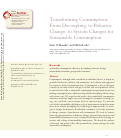 Cover page: Transforming Consumption: From Decoupling, to Behavior Change, to System Changes for Sustainable Consumption