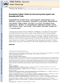 Cover page: Developing Safety Criteria for Introducing New Agents into Neoadjuvant Trials