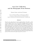 Cover page: Area law unification and the holographic event horizon
