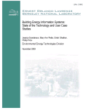 Cover page: Building Energy Information Systems: State of the Technology and User Case Studies