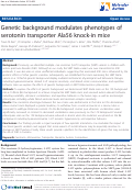 Cover page: Genetic background modulates phenotypes of serotonin transporter Ala56 knock-in mice