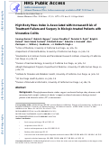 Cover page: High body mass index is associated with increased risk of treatment failure and surgery in biologic‐treated patients with ulcerative colitis