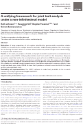 Cover page: A unifying framework for joint trait analysis under a non-infinitesimal model.