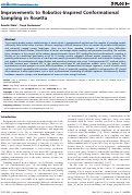 Cover page: Improvements to robotics-inspired conformational sampling in rosetta.