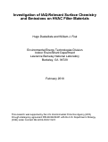 Cover page: Investigation of IAQ-Relevant Surface Chemistry and Emissions on HVAC Filter Materials