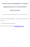 Cover page: Evidence for downregulation of calcium signaling proteins in advanced mouse adenocarcinoma