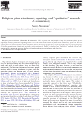 Cover page: Religious place attachment, squatting, and âqualitativeâ research: A commentary