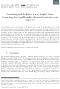 Cover page: Franchising and the Extraction of Surplus Value: Excavating the Legal Boundary Between Franchisees and Employees