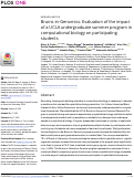 Cover page: Bruins-in-Genomics: Evaluation of the impact of a UCLA undergraduate summer program in computational biology on participating students.