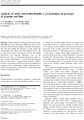 Cover page: Analysis of cubic and orthorhombic C3A hydration in presence of gypsum and lime