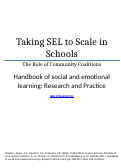 Cover page: Taking SEL to Scale in Schools: The Role of Community Coalitions