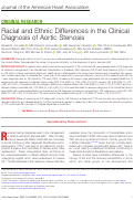 Cover page: Racial and Ethnic Differences in the Clinical Diagnosis of Aortic Stenosis