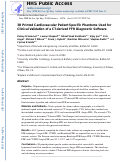 Cover page: 3D printed cardiovascular patient specific phantoms used for clinical validation of a CT-derived FFR diagnostic software