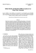 Cover page: Sulfur dioxide and dimethyl sulphide in marine air at Cape Grim, Tasmania