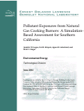 Cover page: Pollutant Exposures from Natural Gas Cooking Burners: A Simulation-Based Assessment for Southern California