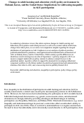 Cover page: Changes to adult learning and education (ALE) policy environment in Finland, Korea and the United States: implications for addressing inequality in ALE participation