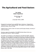 Cover page: The Agricultural and Food Sectors