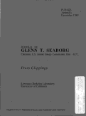 Cover page: Journal of Glenn T. Seaborg: 1961-1971 (Vol. 26, Appendix of Additional Documents)