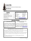 Cover page: IAOS Bulletin 38