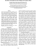 Cover page: The Effect of Economic Scarcity Priming on Perception of Race