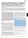 Cover page: Hypoimmune induced pluripotent stem cell–derived cell therapeutics treat cardiovascular and pulmonary diseases in immunocompetent allogeneic mice