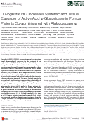 Cover page: Duvoglustat HCl Increases Systemic and Tissue Exposure of Active Acid α-Glucosidase in Pompe Patients Co-administered with Alglucosidase α