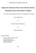 Cover page: Suppression of Electronic Defects at the Oxide-SiGe Interface Using Intuitive and Counter-Intuitive Techniques